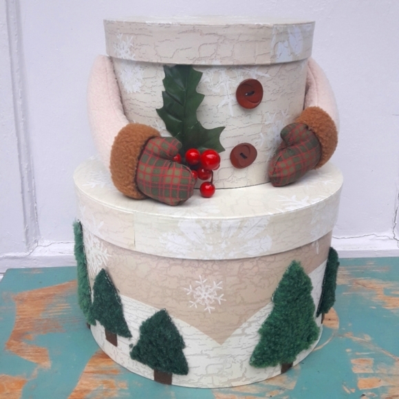 Gift Boxes Christmas Handmade Decoration Snowman Wrapped Presents for under tree - Picture 14 of 14